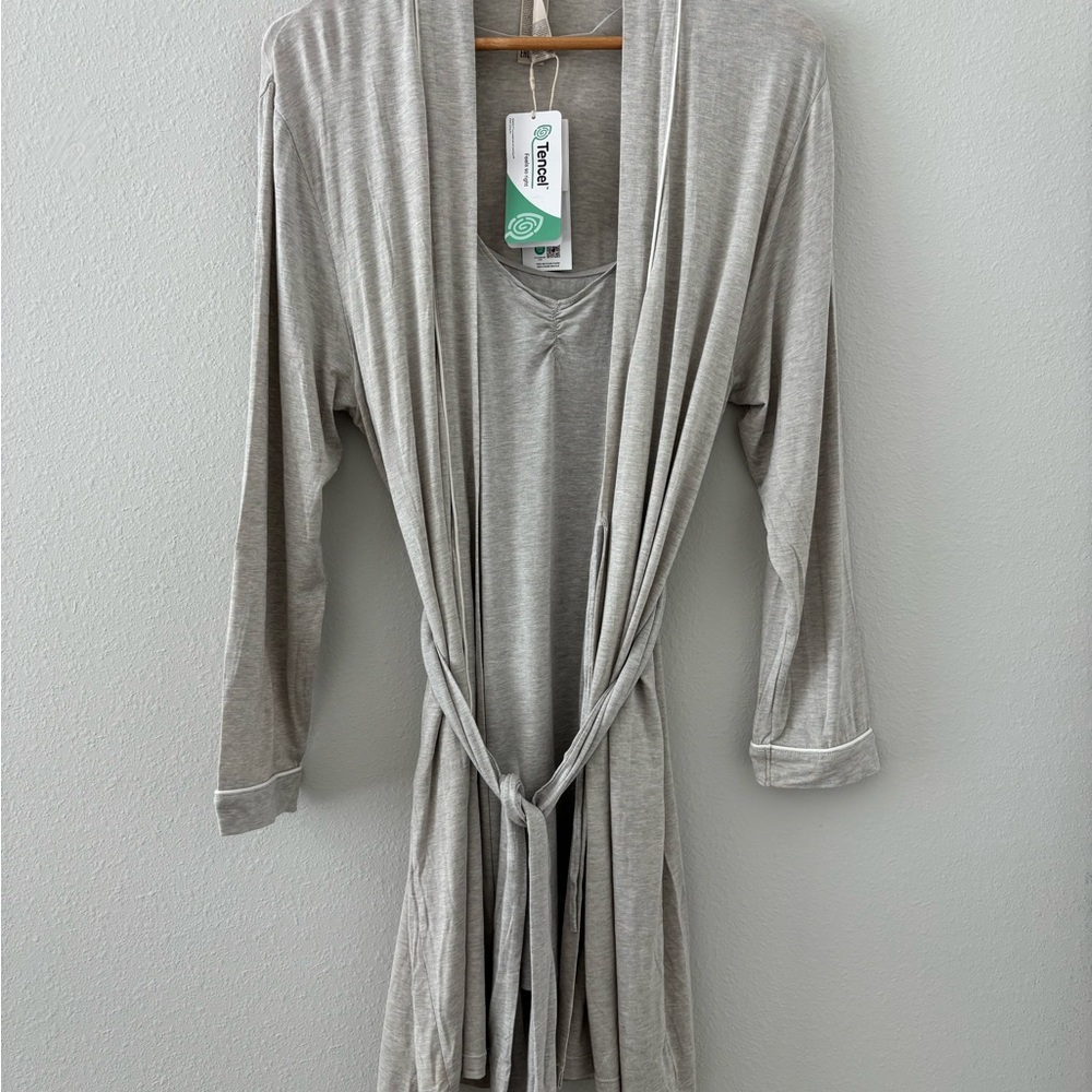 Gray Women's Robe and night gown set